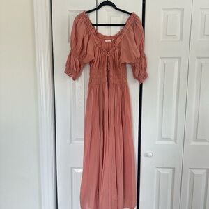 Elegant Pink Off-Shoulder Dress